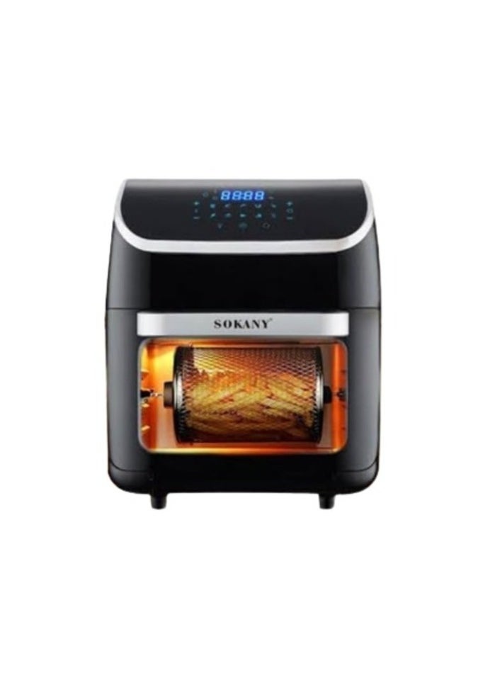 Sokany Air Fryer, 12 Liters, 2500 Watt, Black- SK-ZG-8039