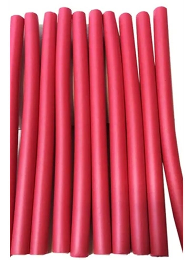 BLOOMING TIME 10-Piece Twist-flex Hair Roller Red 20cm - Image 1