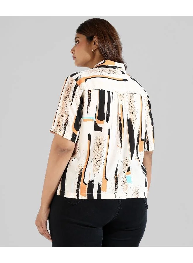 Instafab Plus Instafab Plus Women Graphic Design, Top Type Casual Shirts