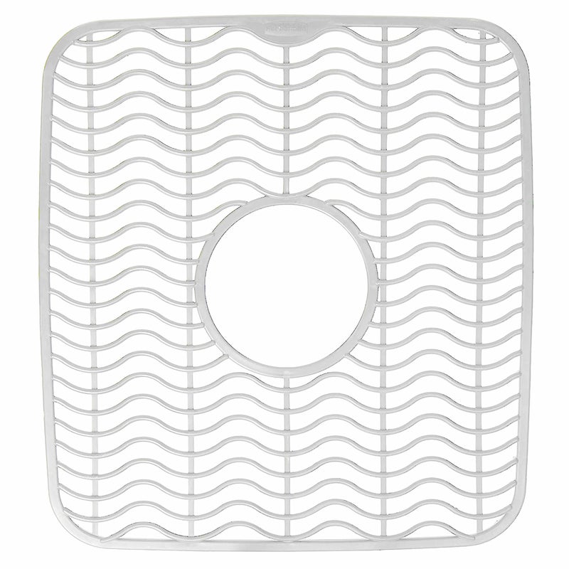 2 Pc Protective Kitchen Sink Mat Dish Rack Cushion Drainer Pad White 11" x 12" - Image 3