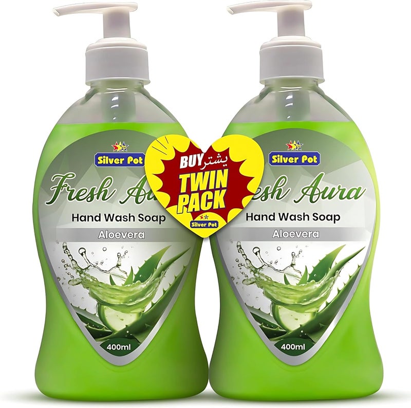 Silver Pot Aloe Vera Hand Wash Twin Pack - Image 1