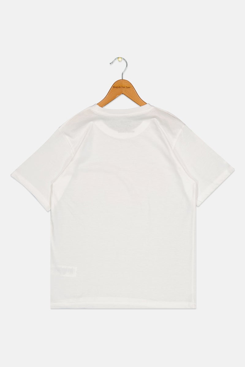 Reebok Kids Boy Sportswear Fit Short Sleeve Outdoor T-Shirt, White - Image 2