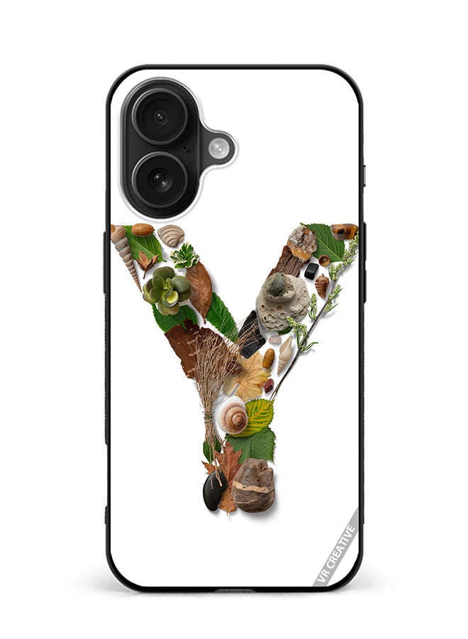 Protective Case Cover For Apple iPhone 16 Plus Alphabet Y Design Multicolour