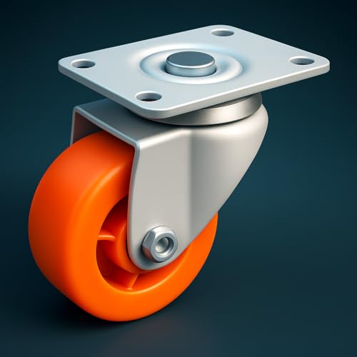Impex (Pack of 4) 2" Heavy Duty Single Wheel Caster 56 MM wheels 360 Degree Rotating Swivel - Best for Office Chair Wheels - Image 1