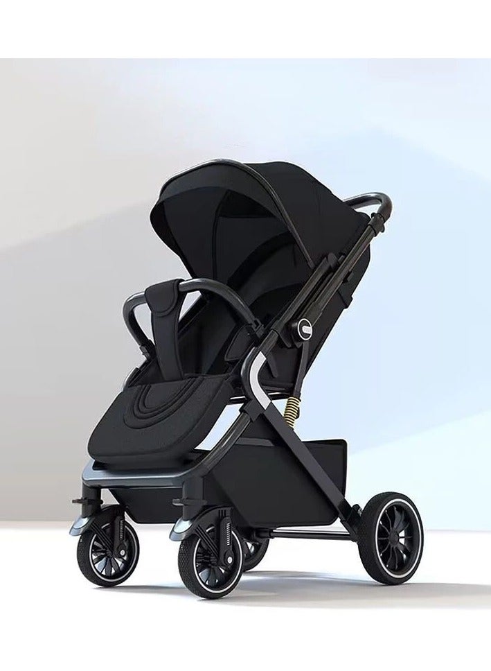 امبريلا عربية اطفال بذراع قلاب امبريلا  عالية الجودة - اسود - Image 1