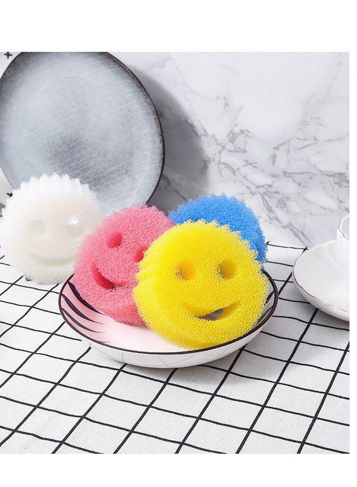 Scrubbing Sponge Set - Colorful 4-piece set with anti odor and temperature control - Soft in warm water, easy to clean, stable in cold, cleaning stubborn mess - Image 2