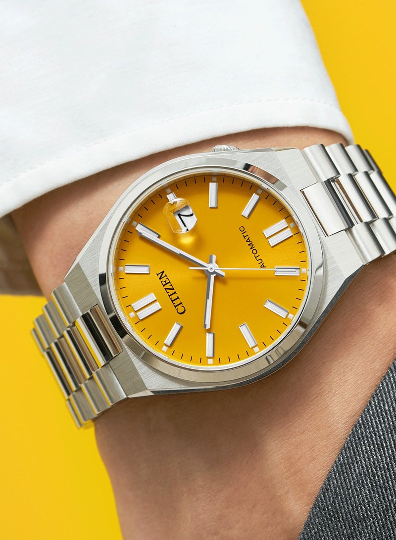 Citizen Boutique Citizen Tsuyosa Collection Men's Yellow Automatic Stainless Steel Watch NJ0150-81Z - Image 4