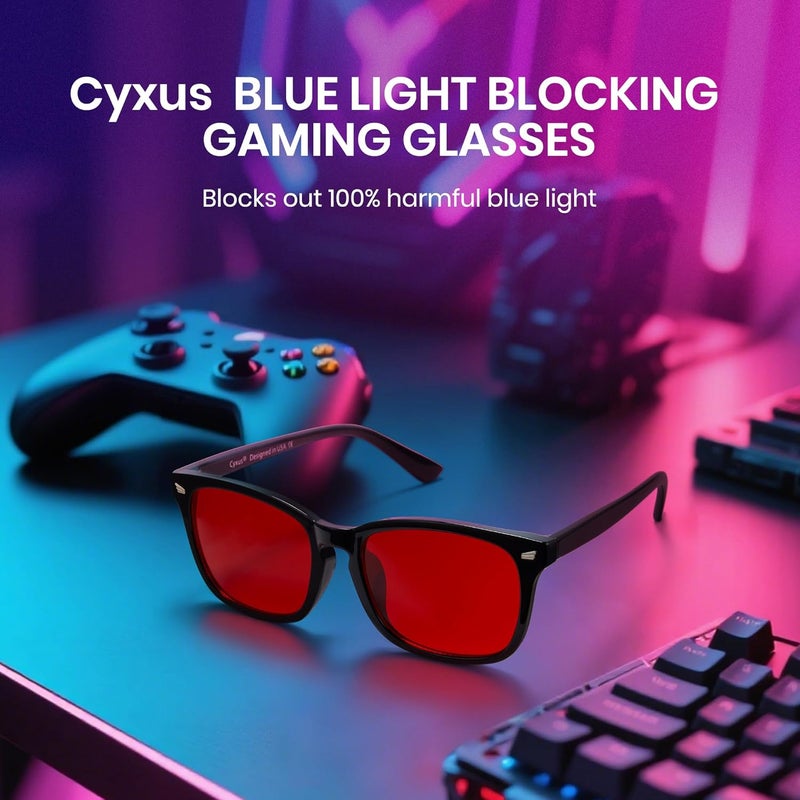 Cyxus Blue Light Glasses for Men Women Reduce Eye Strain UV Blocking for Computer Screen 8082 - Image 5