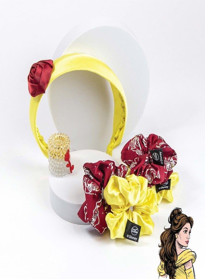 invisibobble Disney Princess Belle 10-PIece Gift Set - Spiral Hair Tie, HairHalo Headband, Sprunchie Hair Accessories for Girls - Image 3