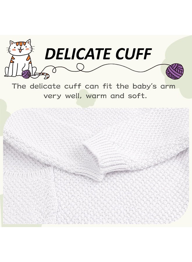 Peecabe Peecabe Toddler Boy Girl Sweater Cable Knit Baby Pullover Long Sleeve Crewneck Cotton Sweatshirt Fall Winter 6M-4T - Image 3
