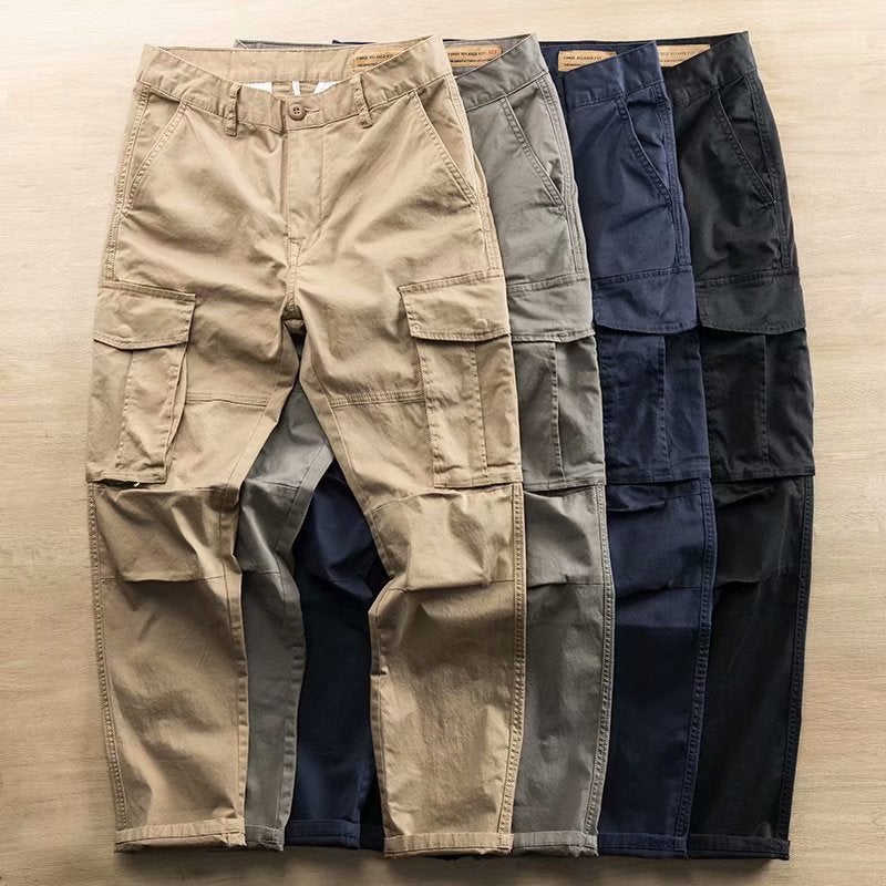 Work pants men's wear-resistant loose labor protection overalls electric welding auto repair large pocket overalls pants autumn and winter - Image 2