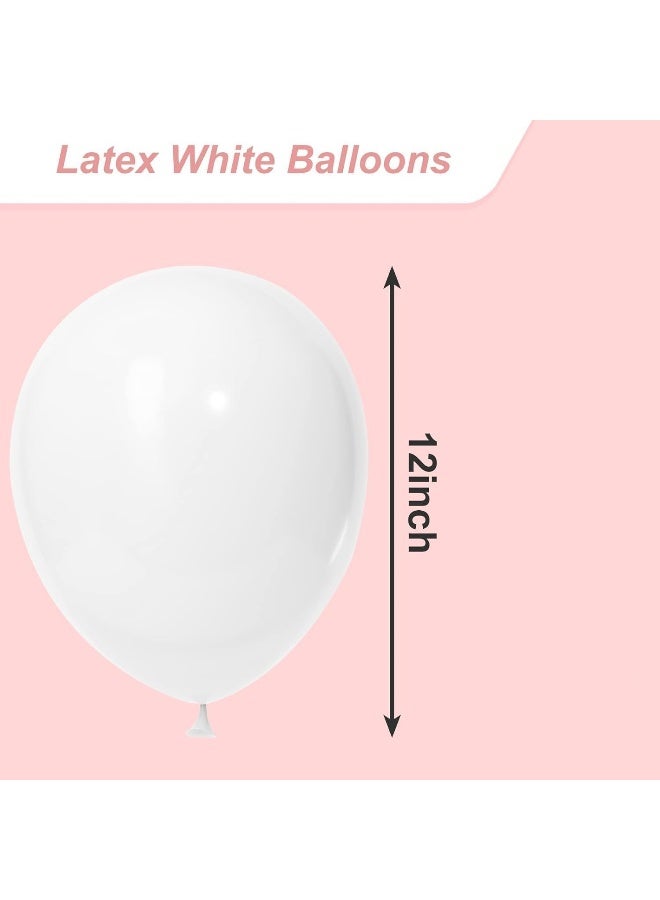Goldedge  15 PC Pearl White Latex Balloons, 12 Inch Glossy Balloons for Elegant Party Decor, Wedding, and All Celebrations - Image 2