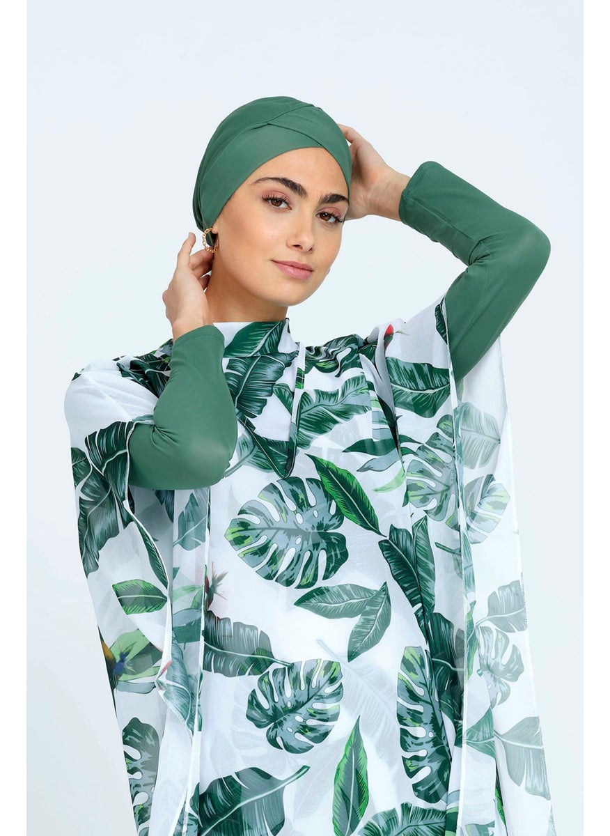 Remsa Mayo Remsa Swimsuit Green Combination Cross Bonnet  - Image 4