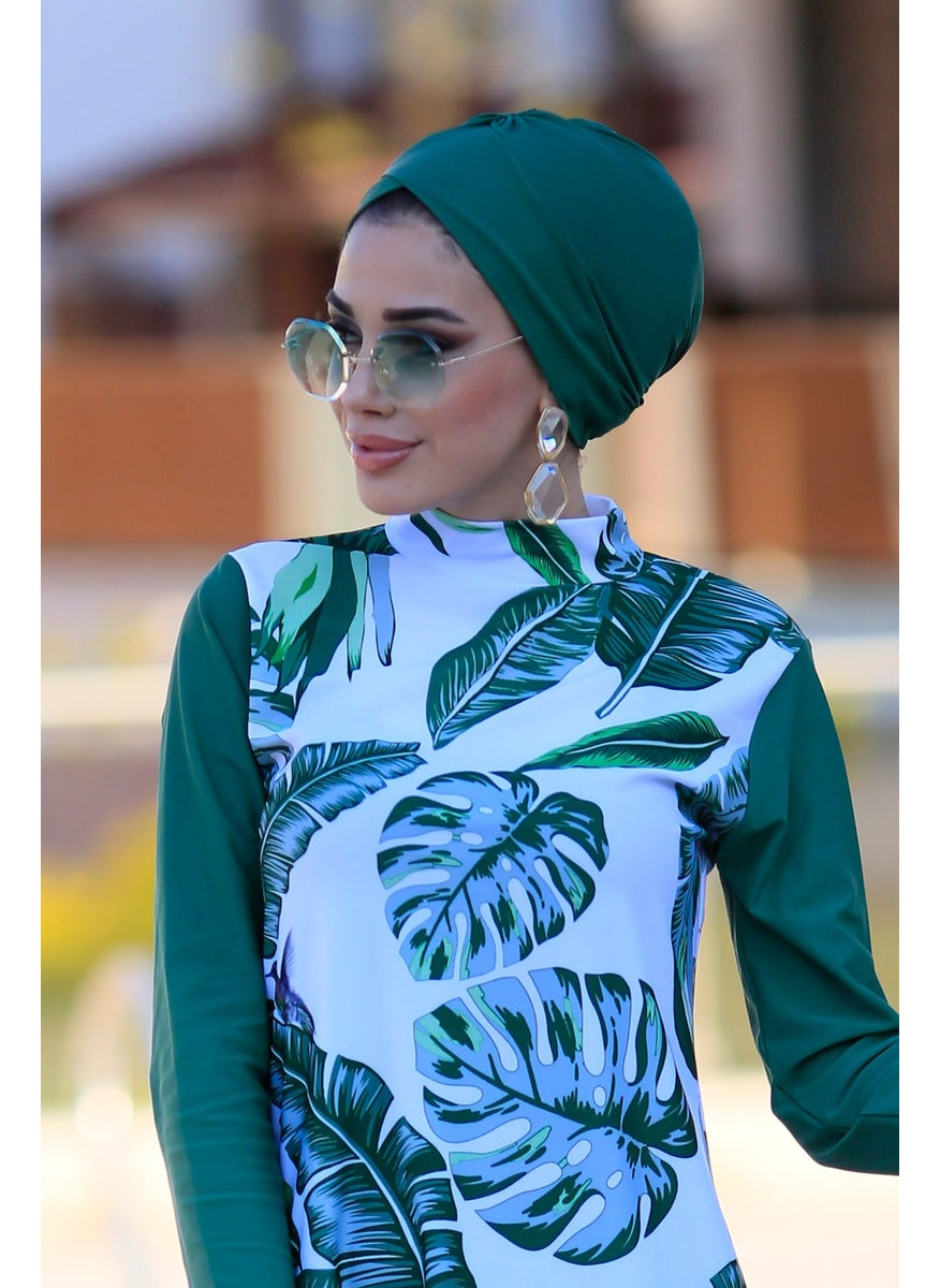 Remsa Mayo Remsa Swimsuit Green Combination Cross Bonnet  - Image 2