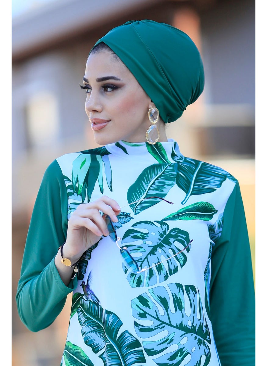 Remsa Mayo Remsa Swimsuit Green Combination Cross Bonnet  - Image 1