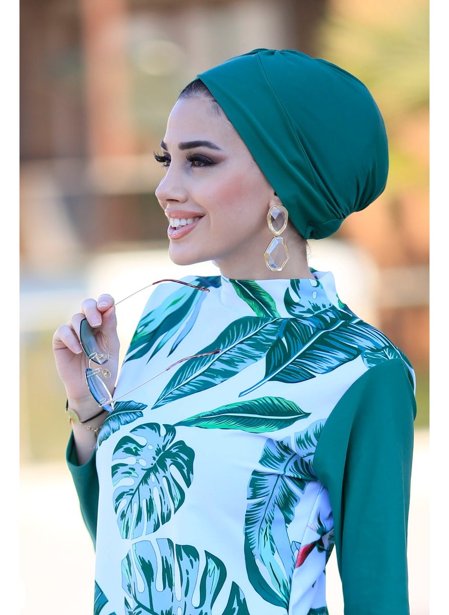 Remsa Mayo Remsa Swimsuit Green Combination Cross Bonnet  - Image 3