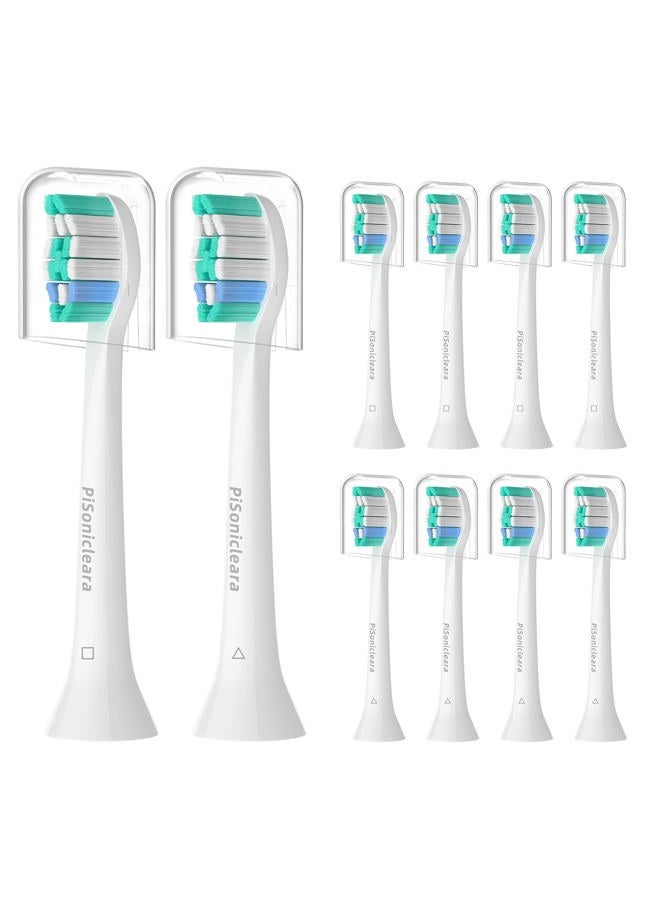 Pisonicleara Replacement Toothbrush Heads Compatible with Philips Sonicare(10 Pack), Brush Heads for Hx6920, 4100 2 Series, HX9023 Hx6240 Hx6610 Snap on Electric Tooth Brush Refill - Image 1