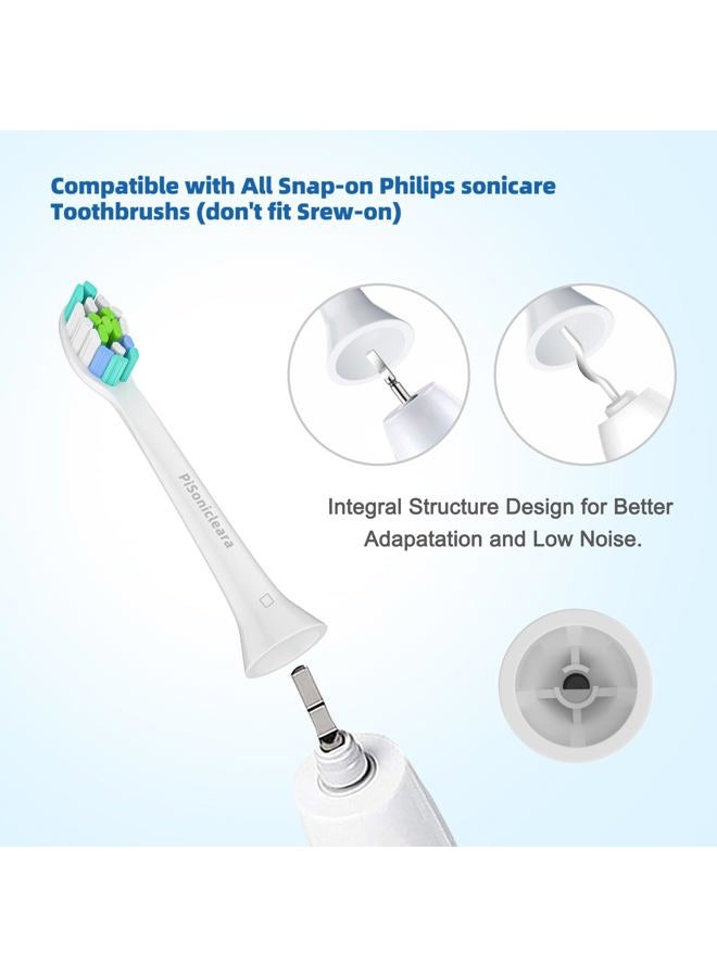 Pisonicleara Replacement Toothbrush Heads Compatible with Philips Sonicare(10 Pack), Brush Heads for Hx6920, 4100 2 Series, HX9023 Hx6240 Hx6610 Snap on Electric Tooth Brush Refill - Image 4