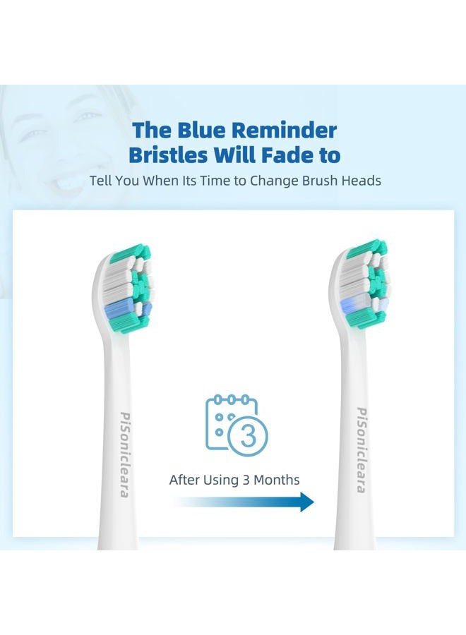 Pisonicleara Replacement Toothbrush Heads Compatible with Philips Sonicare(10 Pack), Brush Heads for Hx6920, 4100 2 Series, HX9023 Hx6240 Hx6610 Snap on Electric Tooth Brush Refill - Image 3