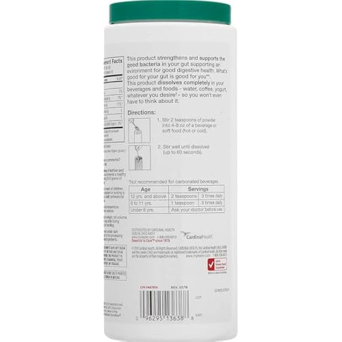 Leader Prebiotic Fiber Supplement Powder for Digestive Health, 100% Natural Daily Fiber Powder, Sugar-Free, Taste-Free, Gluten Free, Non-GMO, Unflavored (Pack of 2) - Image 2