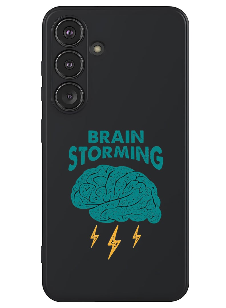 Theodor Protective Slim Fit Case Liquid Silicone Cover with Full Body Protection Anti-Scratch Shockproof Case For Samsung Galaxy S25 (Black) - Brain Stroming - Image 1