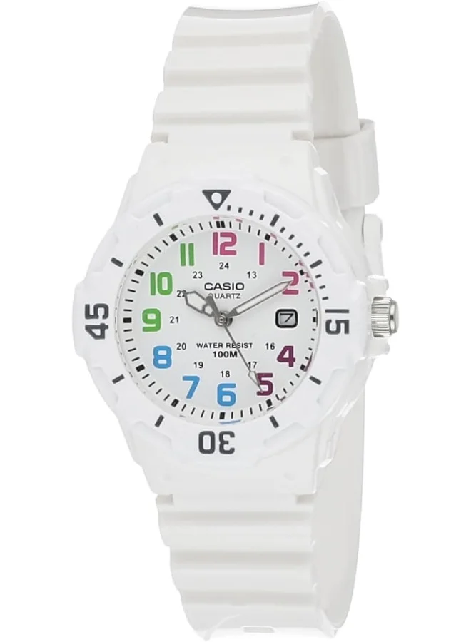 كاسيو Casio Enticer Analog White Dial Women's Watch - LRW-200H-7BVDF