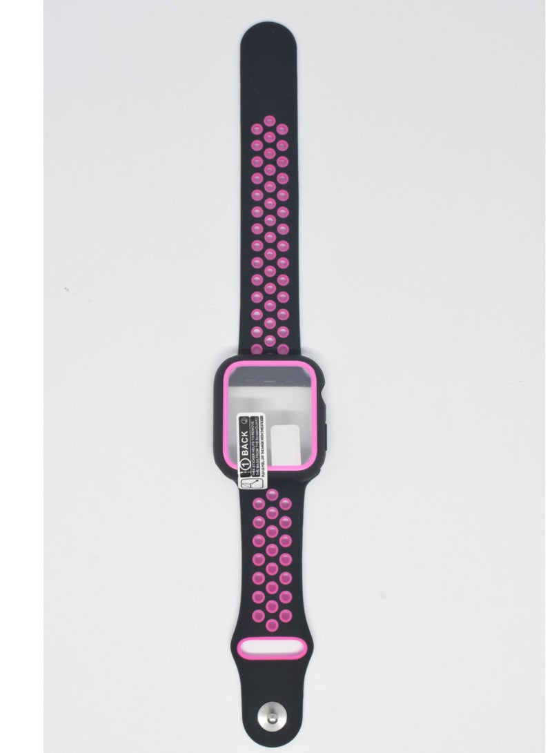 BORTONY Replacement Watch Band With Protective Screen Cover For Apple Series 7/6/5 Size 40/41mm - Image 2