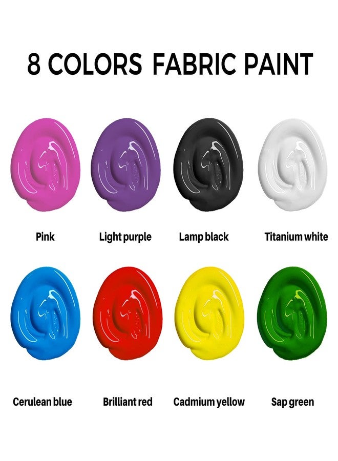 Artecho Fabric Dye 8 Colours, 20 ml / 0.7 oz Fabric Paint for Clothing, Permanent, Furniture Upholstery - Image 3
