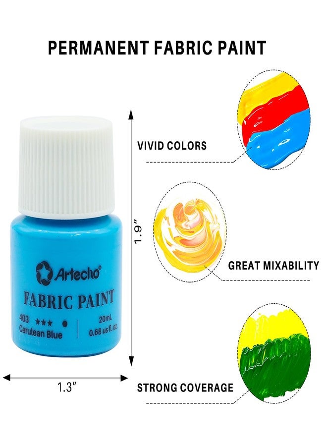 Artecho Fabric Dye 8 Colours, 20 ml / 0.7 oz Fabric Paint for Clothing, Permanent, Furniture Upholstery - Image 4