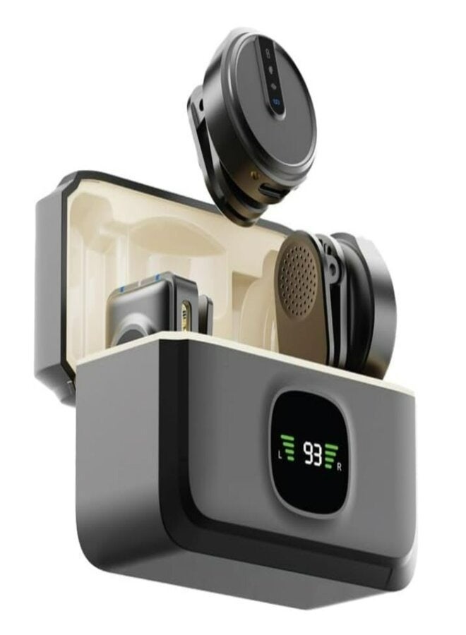 GREEN LION GLM-Wireless Mic Lite, Compact & Portable Digital Display Up To 20m Transmission Range 2.4Ghz Digital Frequency 21 Hrs with Charging Case 21 - Image 2