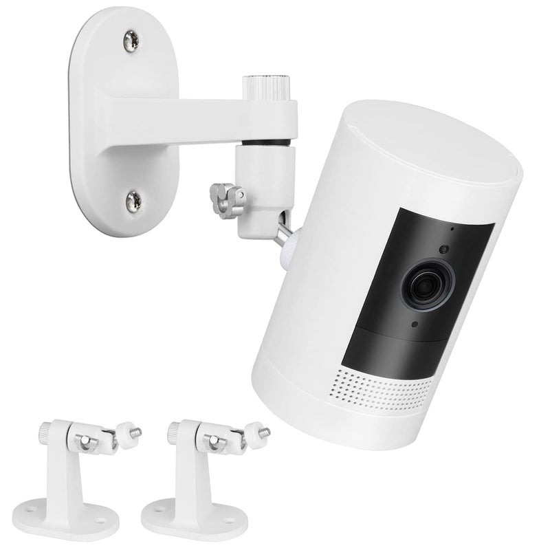 ALERTCAM 2Pack Adjustable Security Wall Mount Bracket for Stick Up Cam & Outdoor Cam Plus, Perfect View Angle for Your Surveillance Camera System - White - Image 1