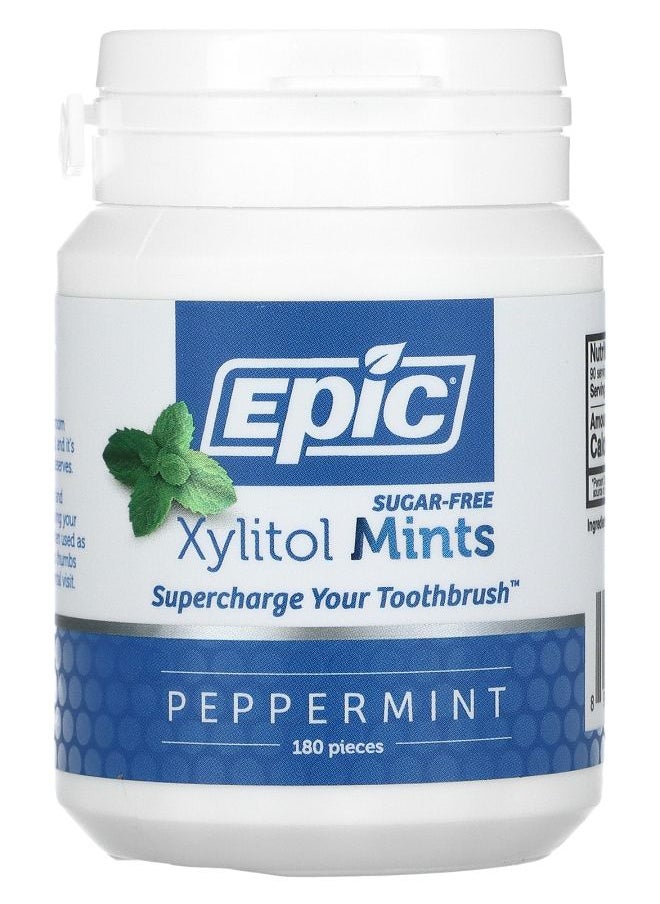 Epic Dental Xylitol Mints Peppermint Sugar-Free 180 Pieces 
