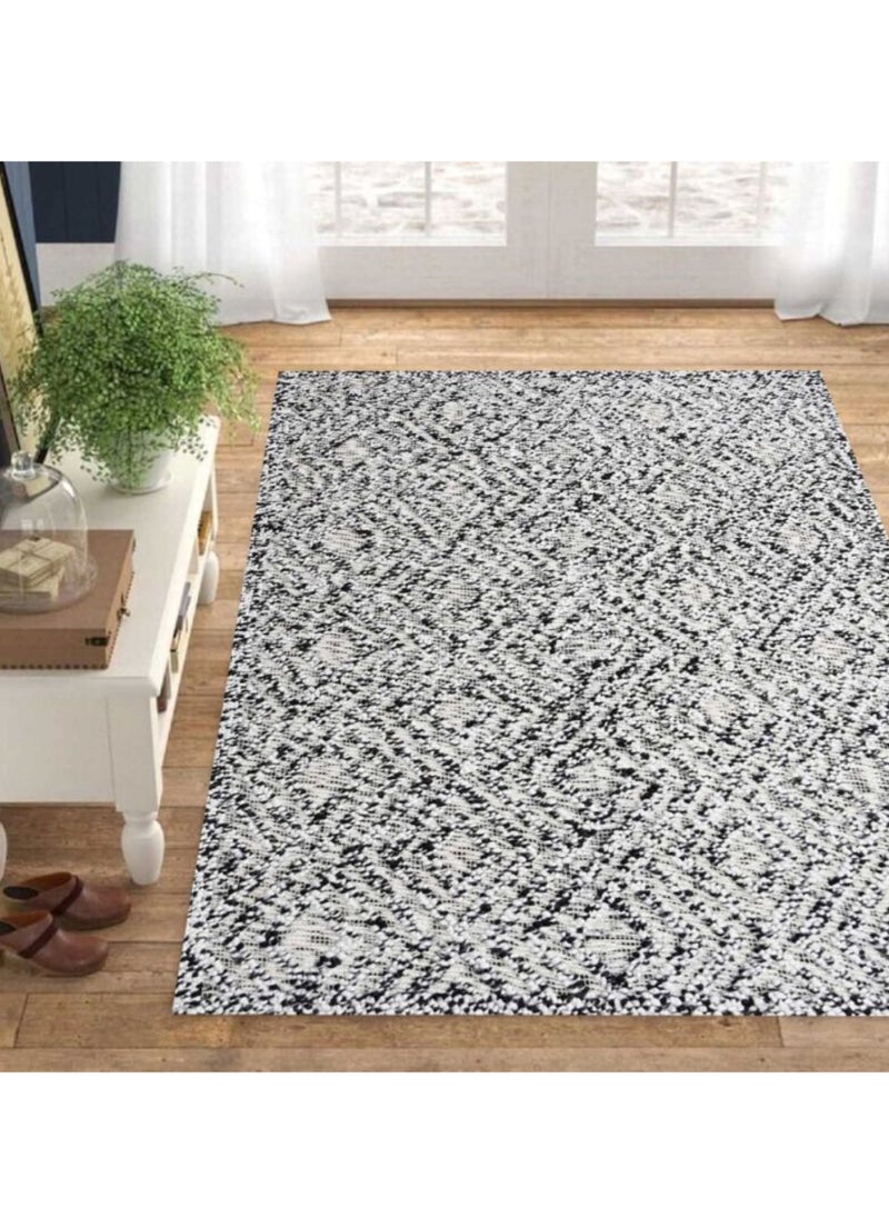 AURUM HOME AH045C Hand Woven Carpets  Indoor Living Dining Bedroom Room and Gallery Area Rugs Loop Pile Wool, Rectangle  - Image 2