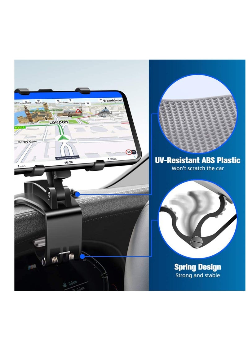 KASTWAVE Car Phone Holder Mount Dashboard Phone Car Holder 360 Degree Rotation Cell Phone Holder for Car Clip Mount Multi Function Phone Car Mount Suitable for Smartphones  - Image 3