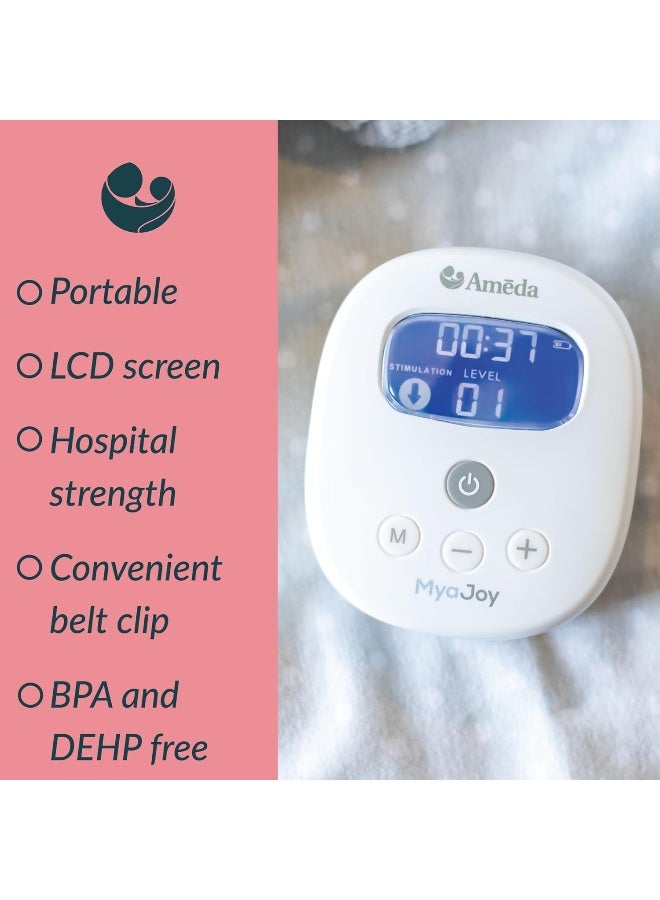 Ameda مضخة الثدي الكهربائية المزدوجة أمدة MYA Joy وملحقاتها | مضخة ثدي محمولة بدون استخدام اليدين | مضخة ثدي خفيفة الوزن من الدرجة الطبية | تشمل مجموعة HygieniKit وقطع مضخة أمدة | مضخة ثدي بدون استخدام اليدين - Image 2