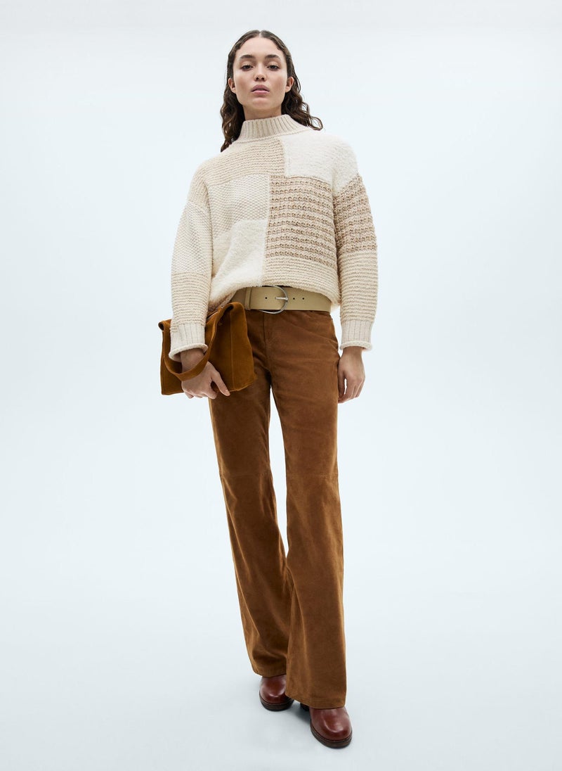 MANGO Perkins Neck Patchwork Sweater  - Image 4