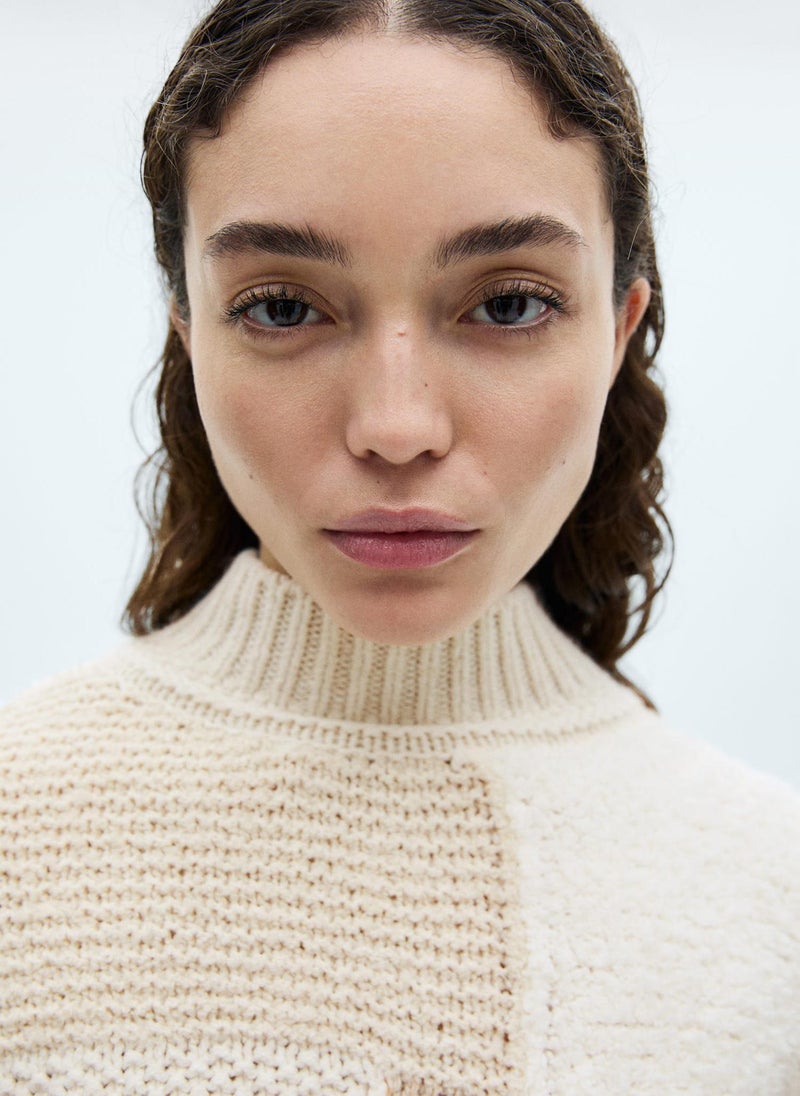 MANGO Perkins Neck Patchwork Sweater  - Image 3