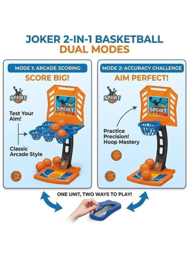 2-in-1 Table Basketball Game for Kids | For 2–4 players, suitable for ages 4 and up, pressure-activated scoring system, dimensions 38 × 23 cm, direction lock - Image 3