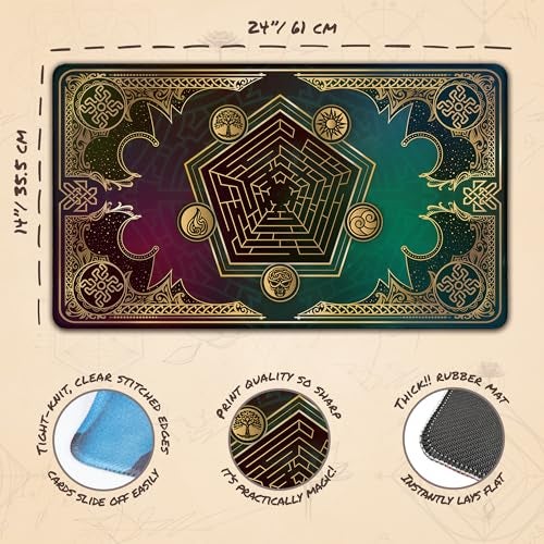 Paramint Mana Blast - MTG Playmat - Compatible with Magic The Gathering Playmat for Casual & Competitive Card Matches - Play MTG, YuGiOh, TCG - Original Play Mat Art Designs & Accessories - Image 4