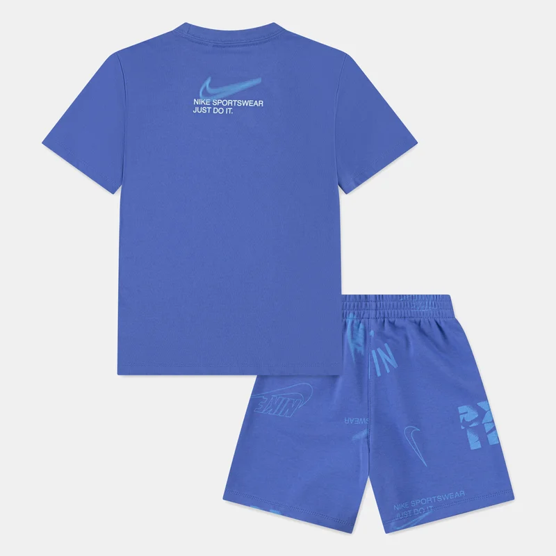 نايكي طقم تي شيرت وشورت ماركة كيدز كلوب للطاقة للأطفال