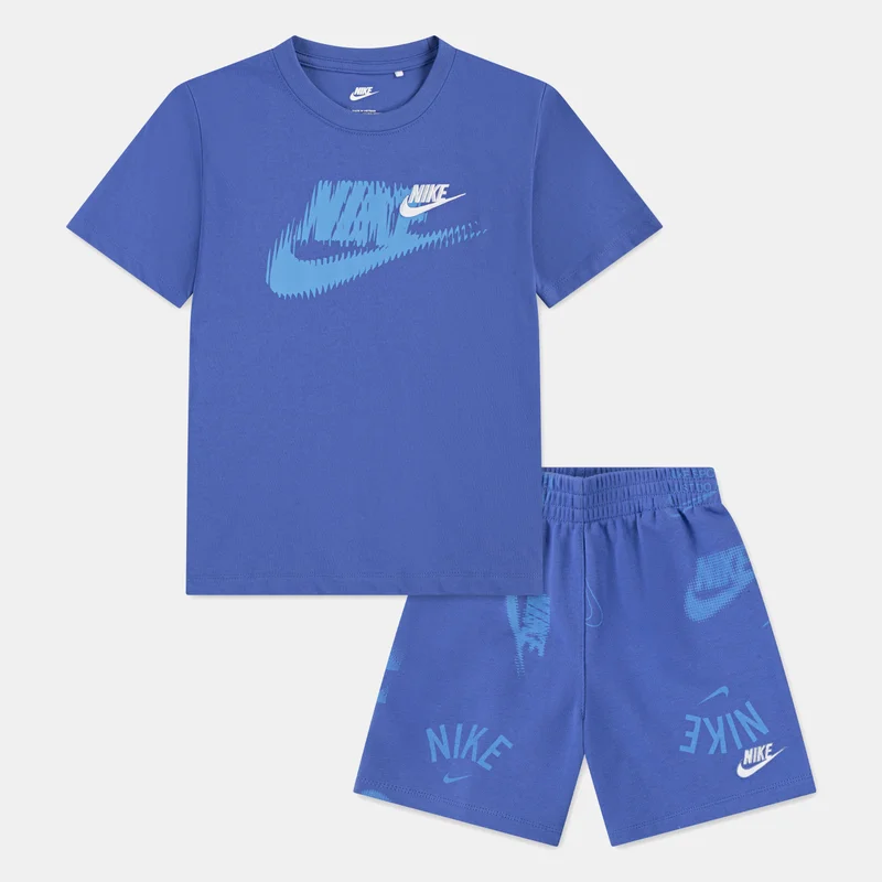 نايكي طقم تي شيرت وشورت ماركة كيدز كلوب للطاقة للأطفال
