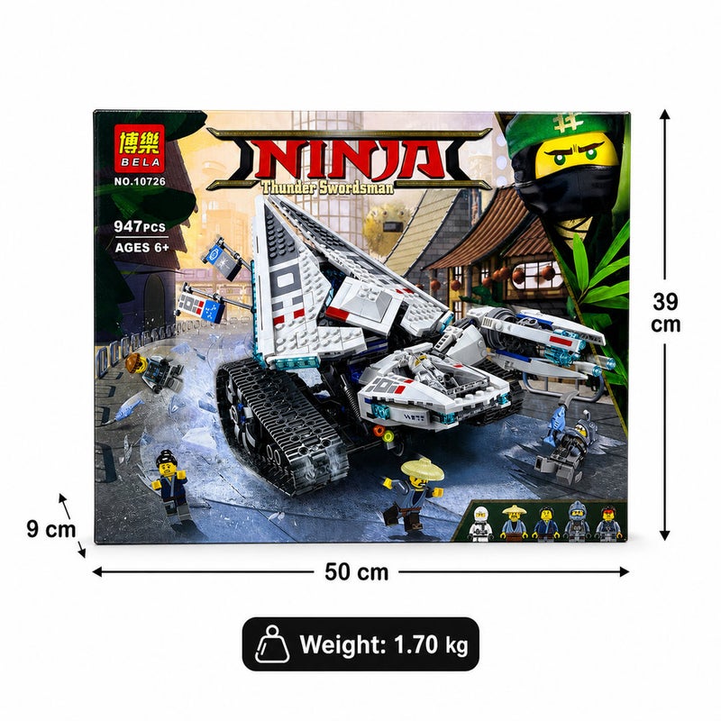 Vehicle Building Block Set, 947 Pieces - White - 10726 - Image 4