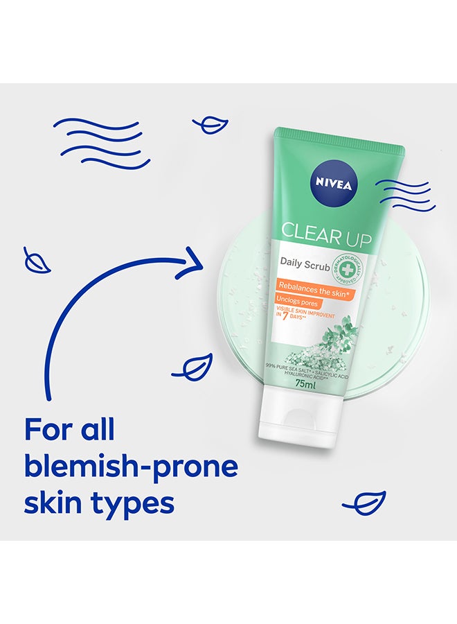 Nivea مقشر الوجه اليومي لتنظيف المسام باستخدام ملح البحر وحمض الساليسيليك وحمض الهيالورونيك - Image 4