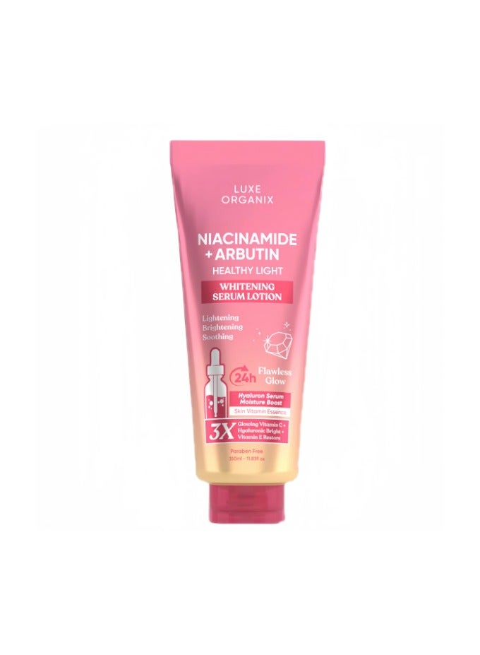 سيروم لوشن للتفتيح من لوكس أوريغنيكس مع النياسيناميد + أربوتين