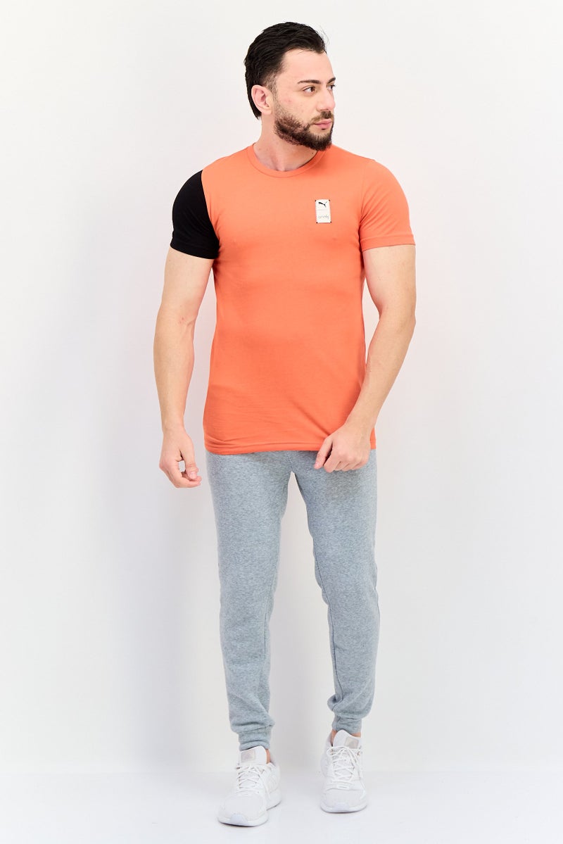 PUMA تي شيرت تدريب قصير الأكمام بتصميم نحيف للرجال من بومة x One8، برتقالي - Image 4