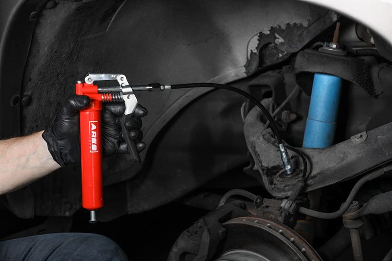ARES 53011 â€“ 3oz Pistol Grip Mini Grease Gun â€“ Includes 12-Inch Flex Hose and 4-Inch and 6-Inch Straight Extensions â€“ 3000 PSI Working Pressure Rating - Image 5