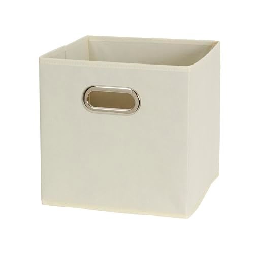 Household Essentials 82-1 Foldable Fabric Storage Bins | Set of 6 Cubby Cubes with Handles | Natural - Image 4