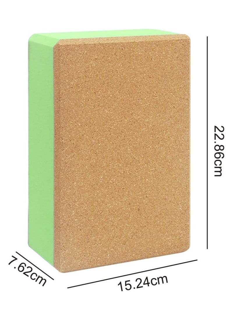 Folanry EVA Cork Splicing Yoga Block,2 Pack,22.8x15.2x7.6cm, High-density Double-sided Anti-slip Wear-resistant Yoga Brick with Comfortable Edge to Improve Balance, Strength and Flexibility  - Image 3