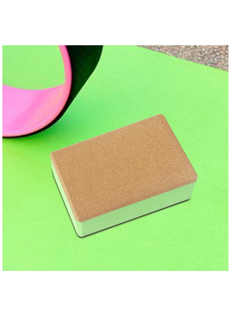 Folanry EVA Cork Splicing Yoga Block,2 Pack,22.8x15.2x7.6cm, High-density Double-sided Anti-slip Wear-resistant Yoga Brick with Comfortable Edge to Improve Balance, Strength and Flexibility  - Image 5