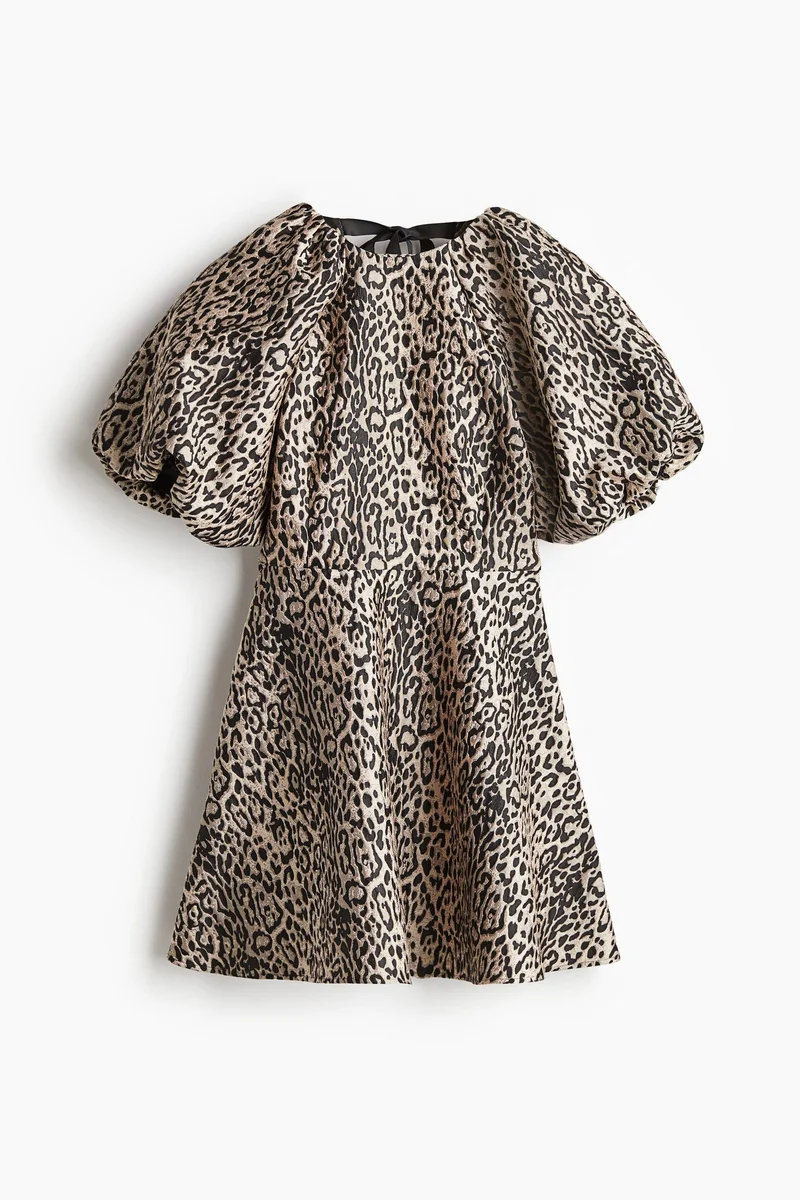 H&M Jacquard-weave tie-back dress